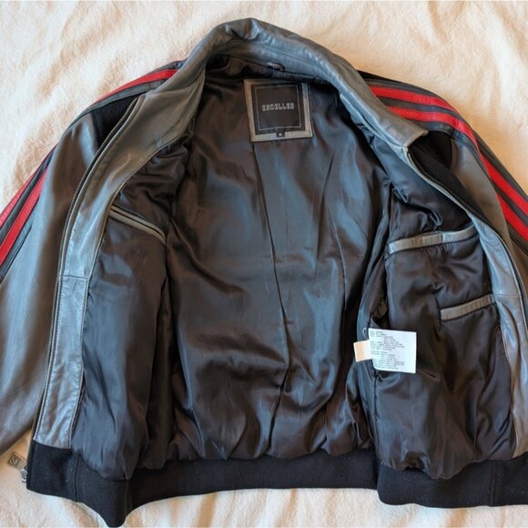 Vintage Budweiser Clydesdales 90s Wool Leather Bomber Racing Jacket Excelled MD - Picture 6 of 11